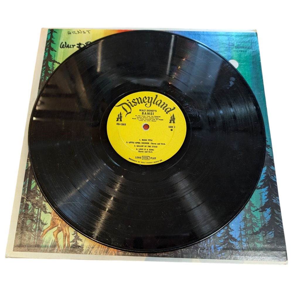 Walt Disney Bambi Original Soundtrack Vinyl Record 1963 Disneyland DQ-1203 LP - Picture 5 of 5